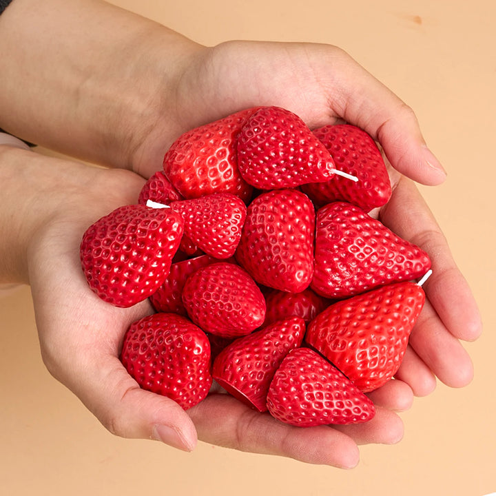 Strawberry Shaped Silicone Candle Mold 3D